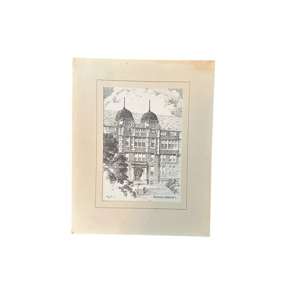 drawing of the Botany and Zoology Building at Ohio State University 1974 - Picture 1 of 2